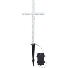 Belysning timer gravljus Star Trading GraveCross White Markbelysning 41cm