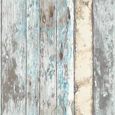 Papiers peints Dutch Wallcoverings Papier peint Bois de rebut Bleu PE10012 Bleu