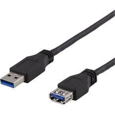 USB A-USB A - USB-kabel Kablar Deltaco USB A-USB A 3.1 (Gen.1) M-F 1m