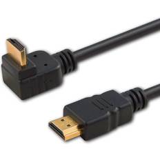 HDMI Cables - One Connector Savio Angled HDMI - HDMI 2.0 3m