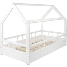 Rosa Barnsängar My Velinda Scandinavian Style Modern Kids Bed + Barriers 160x80cm