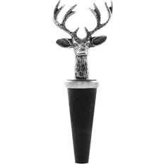 English Pewter Stag Head Bottle Stopper