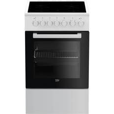 Autolimpieza Cocinas de Cerámica Beko FSM57100GW Blanco, Negro