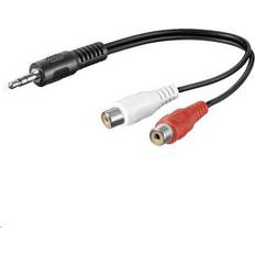 MicroConnect 2RCA-3.5mm F-M 0.2m