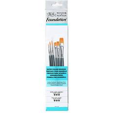 Winsor & Newton Brushes Winsor & Newton Foundation Water Colour Brush Short Handle 6 Pack