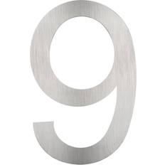 Silver Facade Numbers tectake House numbers made of stainless steels 9