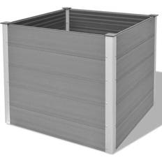 vidaXL Arriate De Wpc Gris 100x100x91 cm