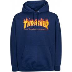 Tops Thrasher Magazine Flame Logo Hoodie - Navy Blue