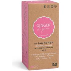 Ginger Organic Tamponer med Indføringshylster Mini 16-pack