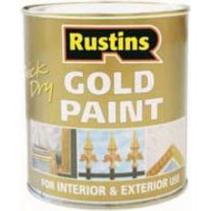 Rustins Quick Dry Gold Wood Paint, Metal Paint Gold 0.125L