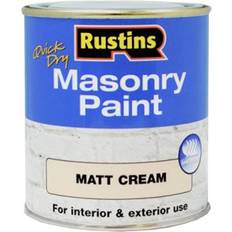 Cream masonry paint Rustins Quick Dry Masonry Concrete Paint Cream 0.5L