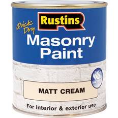 Cream masonry paint Rustins Quick Dry Masonry Concrete Paint Cream 0.25L