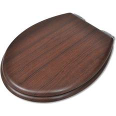 vidaXL Wc Toilet Seat Mdf Soft Close Lid Simple Design