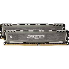 3000 MHz RAM Memory Crucial Ballistix Sport LT Gray DDR4 3000MHz 2x8GB (BLS2K8G4D30BESBK)