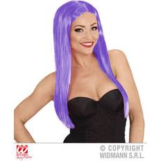 Damen Langhaarperücken Widmann Straight Glamour Wig Purple