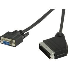 Vga till scart Valueline Scart (Angled) - VGA M-F 2m