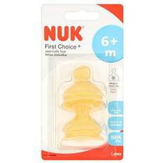 Non-Toxic Baby Bottle Accessories Nuk First Choice+ Latex Teat Size 2 M 6+m 2-pack