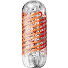 TPR Masturbateurs Tenga Masturbateur Rotatif Orange Transparent