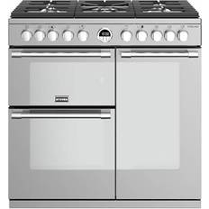 90cm Cuisinières à gaz Stoves Sterling Deluxe S900DF Acier inoxydable, Noir