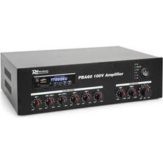 Multi-Zone Versterkers en Ontvangers Power Dynamics PBA60 100V versterker 60W met mp3 speler, tuner en