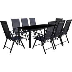 Foldable Patio Dining Sets vidaXL 43382 1 Table incl. 8 Chairs Patio Dining Set, 1 Table incl. 8 Chairs