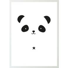 A Little Lovely Company Panda Poster 50x70cm