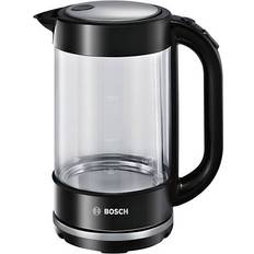 Bosch Piilossa oleva lämmitin - Sähköinen vedenkeitin Vedenkeittimet Bosch TWK70B03 Black Glass Vedenkeitin 2400 W