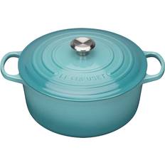 Le Creuset Teal Signature Cast Iron Round med låg 22cm