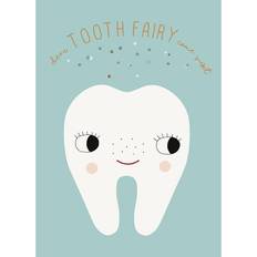 Blå Malerier & Plakater Børneværelse OYOY Tooth Fairy Poster 50x70cm