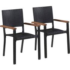 Rattan sedie da giardino vidaXL 43937 2-pack Sedia da giardino per pranzo