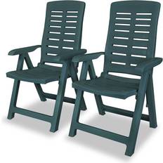 vidaXL 43896 2-pack Chaise inclinable, Chaise de jardin pour repas