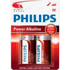 Alkalisk - C (LR14) Batterier & Opladere Philips LR14P2B 2-pack