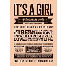 Rosa Plakate & Poster Safety 1st It's A Girl 29.7x42cm