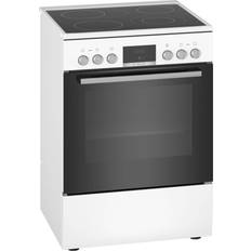 Indépendant Cuisinières en Céramique Bosch HKR39C220 Blanc