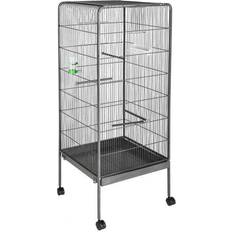 tectake Cage À Oiseaux 146 cm - Gris Anthracite