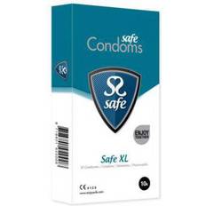 Extra Grande Protección y Asistencia Safe Preservativos Tamaño XL 10 unidades Transparente