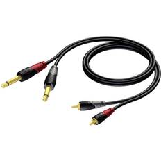 Procab Classic 2RCA-2x6.3mm 1.5m