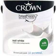 Crown Wall Paints - White Crown Breatheasy Wall Paint, Ceiling Paint Sail White,Chalky White,Canvas White,Milk White,Brilliant White 2.5L