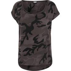 Camouflage - Damen T-Shirts Urban Classics Camo Back Shaped T-shirt - Dark Camo