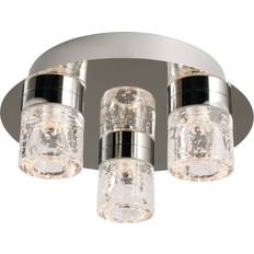 Stainless Steel Ceiling Flush Lights Endon Imperial Ceiling Flush Light ∅ 25cm