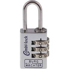 Sicurezza BURG WÄCHTER Zahlenvorhangschloss Combi Lock 20 mm 90 Chromo Schlosskörper