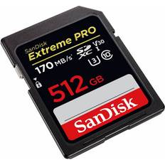 512 Go Cartes mémoire SanDisk Extreme Pro SDXC Class 10 UHS-I U3 V30 170/90MB/s 512GB