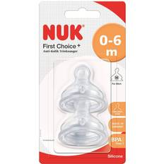 Nuk First Choice+ Size 1 M Silicone Teat 0-6m 2-pack