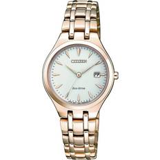 Citizen Dam - Guld - Rostfritt stål Armbandsur Citizen Eco-Drive (EW2483-85B)