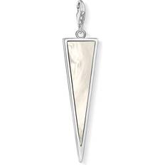 Pärlemor Berlocker & Hängen Thomas Sabo Charm Club Triangle Mother of Pearl Charm Pendant - Silver/Mother of Pearl