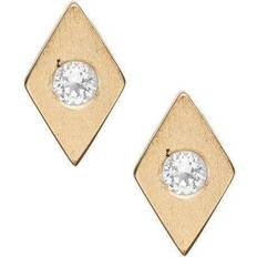 Christina Jewelry Topaz Kites Earrings - Gold/Transparent