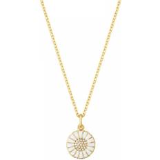 Georg Jensen Daisy Pendant Necklace - Gold/Diamonds/White