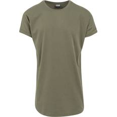 Urban Classics Long Shaped Turnup T-shirt - Olive