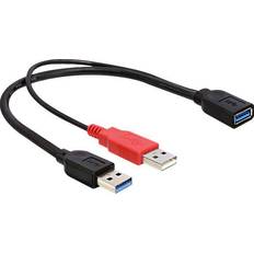 DeLock 2xUSB A-USB A M-F 3.0 0.3m