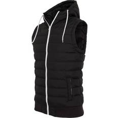 Nylon Gilet Urban Classics Small Bubble Hooded Vest - Blk/Wht